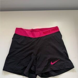 Nike Women's Athletic Shorts Black with Pink Accents
